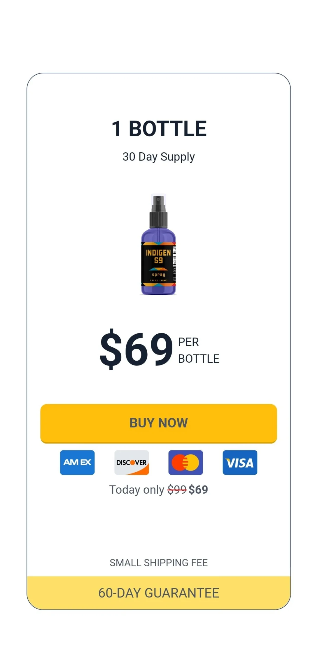 Indigen S9™ 1 bottle pricing